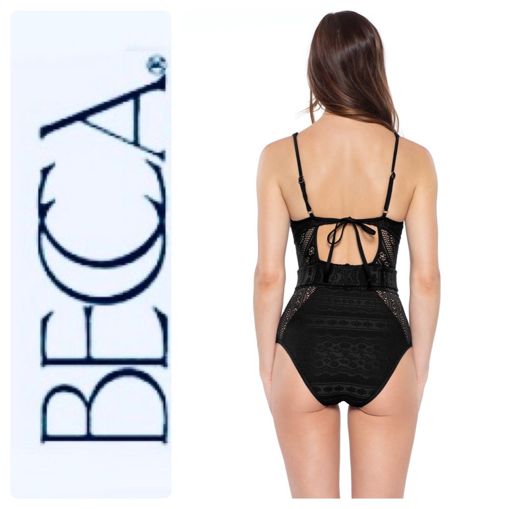 HP 🎉 Anthropologie Becca Belted 1-Piece Swimsuit - Picture 5 of 9